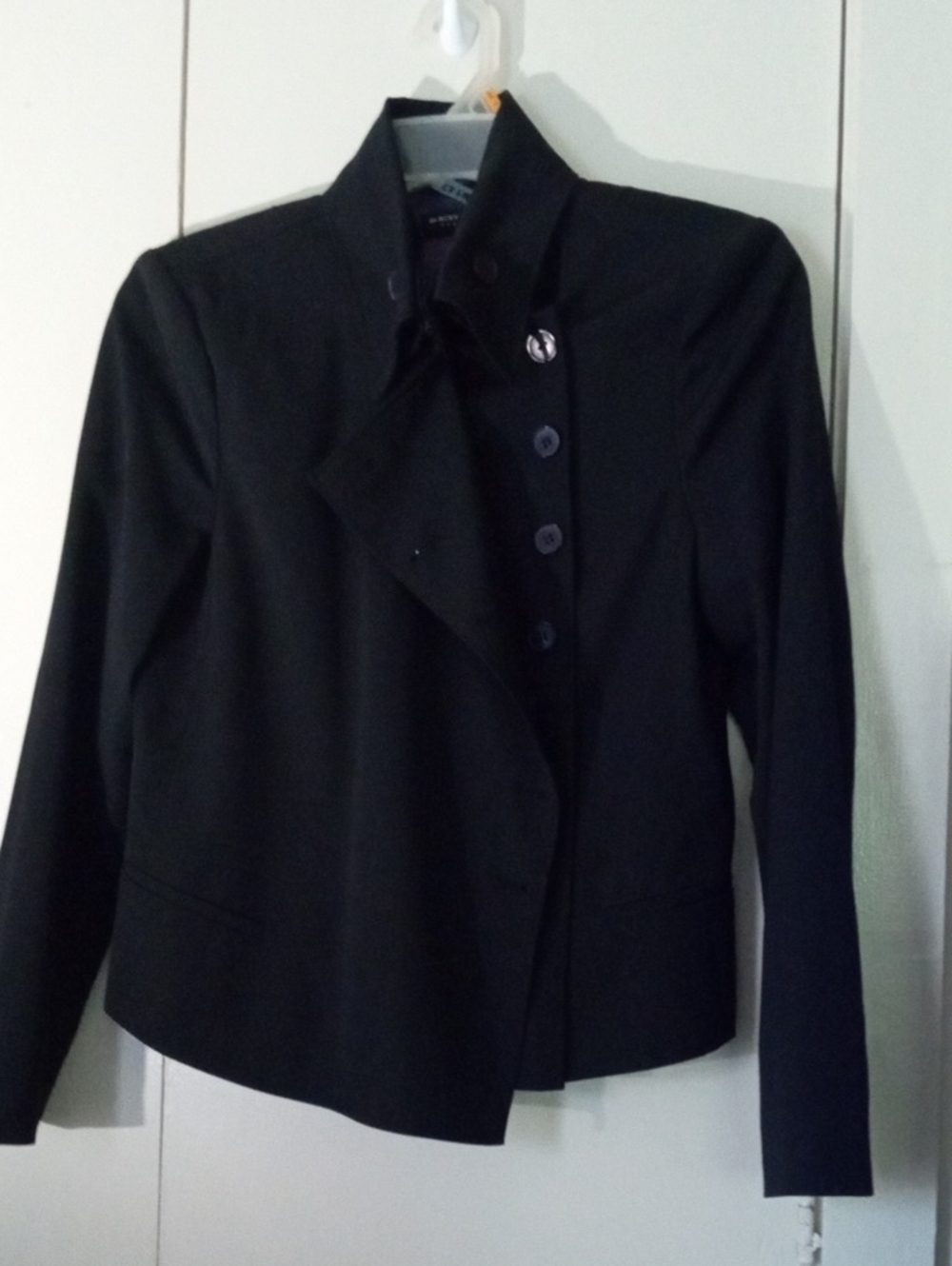 VTG Blacky Dress Berlin Fencing Blazer Jacket Black Asymmetric Size 10